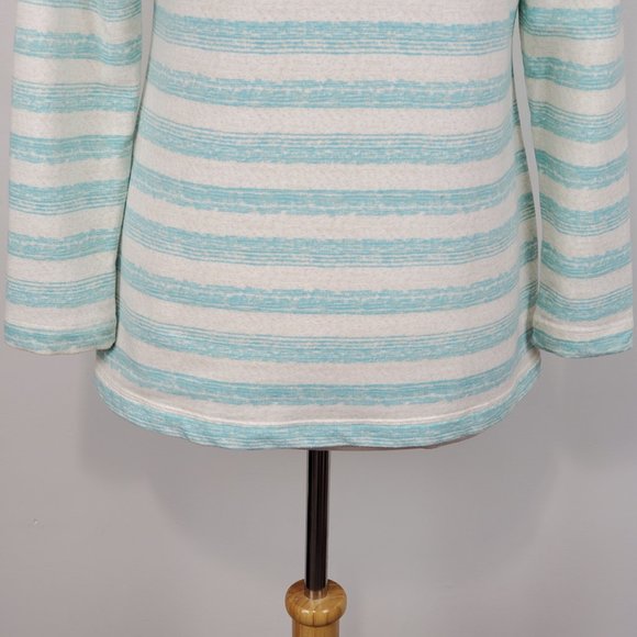 Sonoma Striped Kangaroo Pocket Sweatshirt Top Size M - Picture 9 of 12